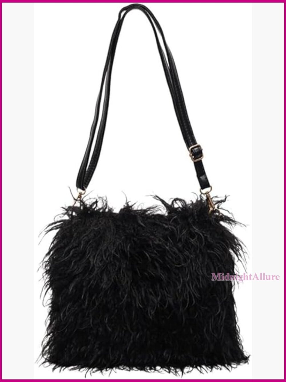 Faux Fur Shoulder Bag Crossbody Tote Handbag Winter Purse